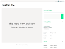 Tablet Screenshot of custompie.com